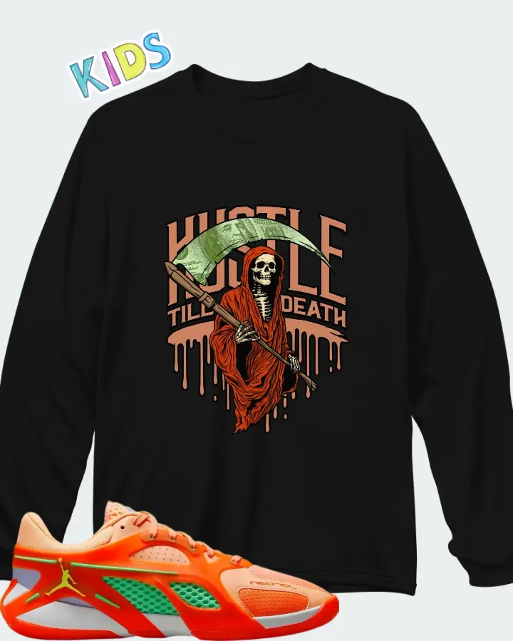 Air Jordan Heir Peach Jam Matching Kid's Long Sleeve T-Shirt
