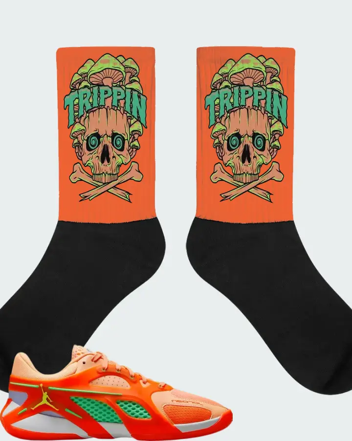Air Jordan Heir Peach Jam Matching Socks