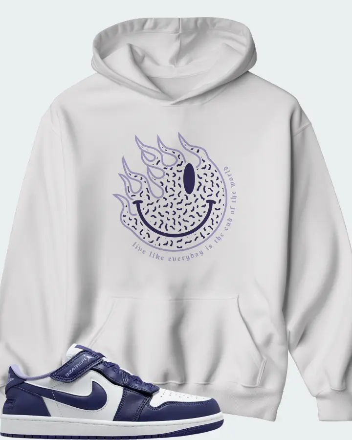 Jordan 1 Low Flyease Sky J Purple Matching Hoodie