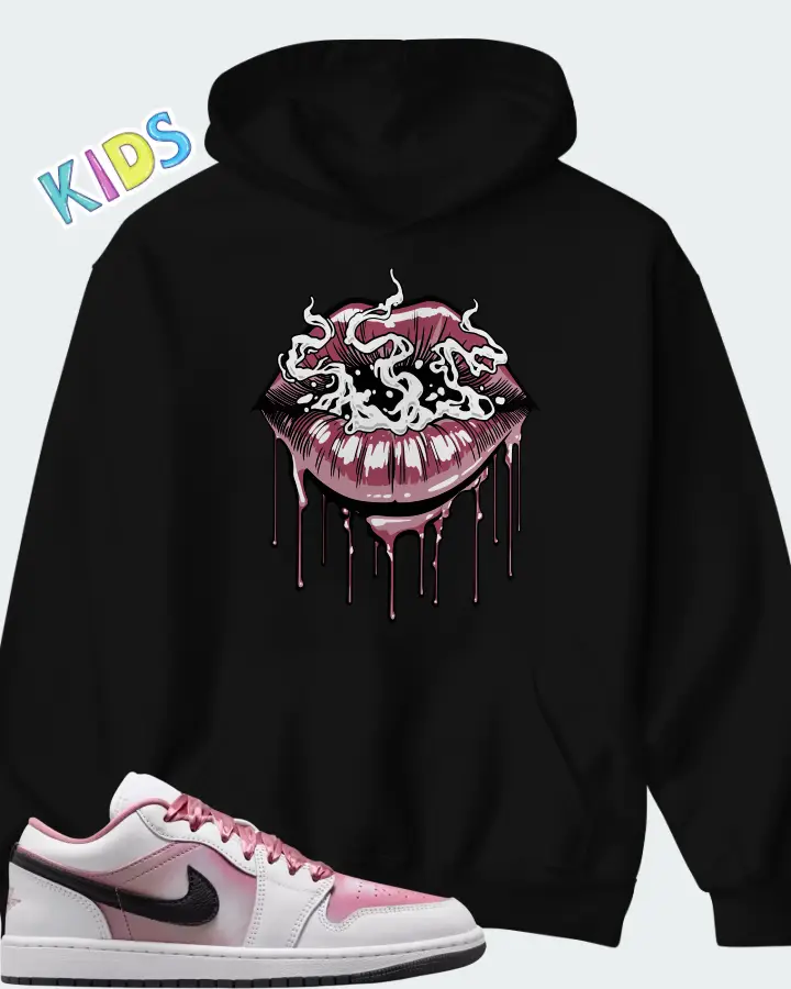 Air Jordan 1 Low SE White Desert Berry Matching Kid's Hoodie