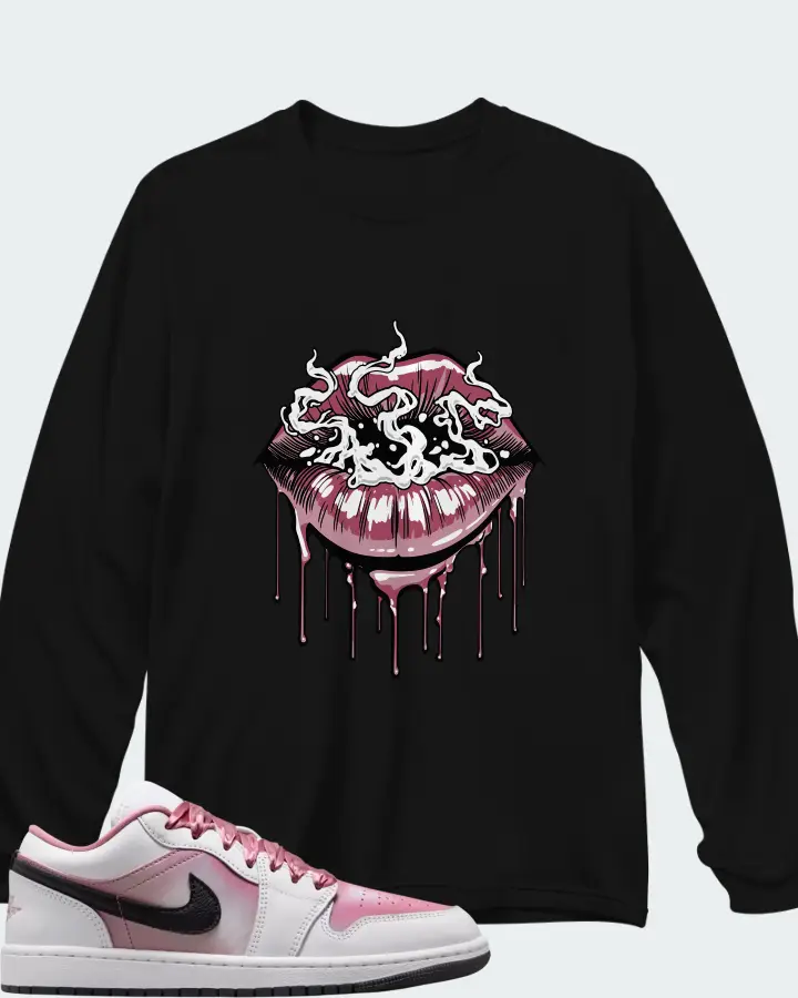 Air Jordan 1 Low SE White Desert Berry Matching Long Sleeve T-Shirt