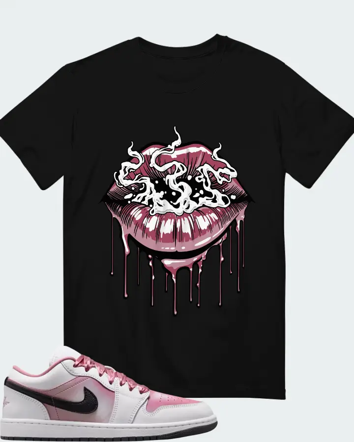 Air Jordan 1 Low SE White Desert Berry Matching T-Shirt