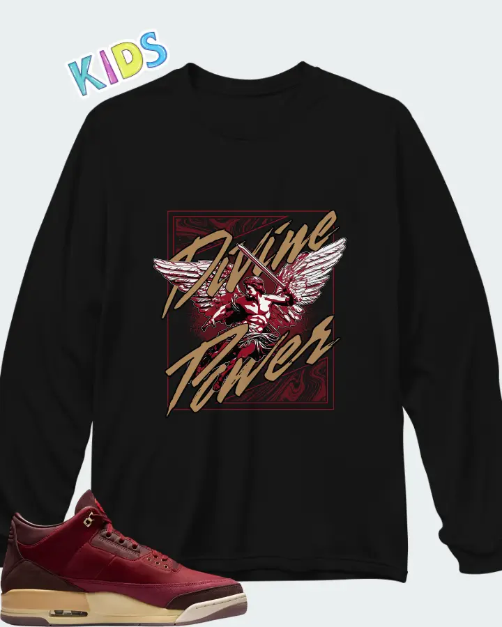 Air Jordan 3 Retro Bin23 Matching Kid's Long Sleeve T-Shirt