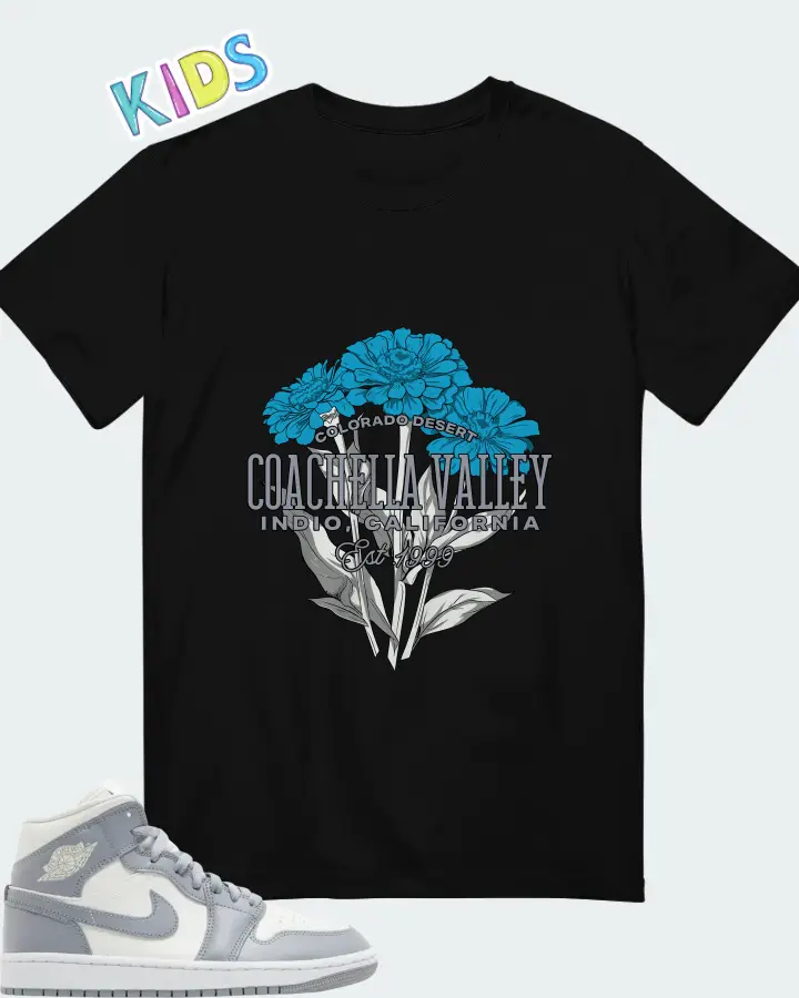 Air Jordan 1 Mid Stealth Matching Kid's T-Shirt