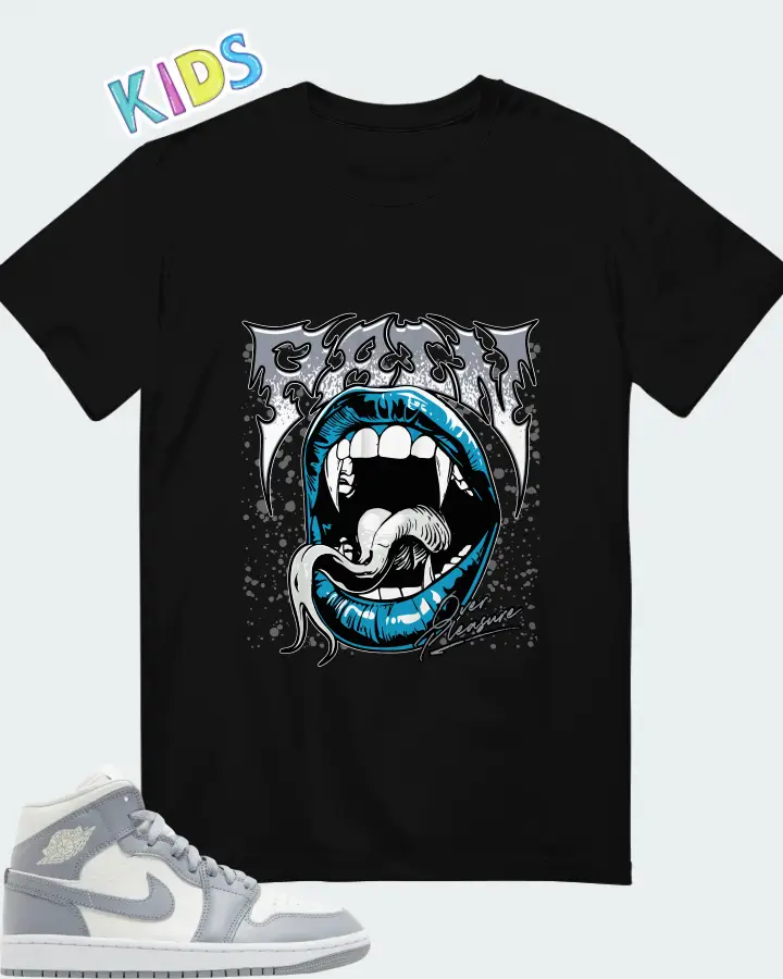 Air Jordan 1 Mid Stealth Matching Kid's T-Shirt