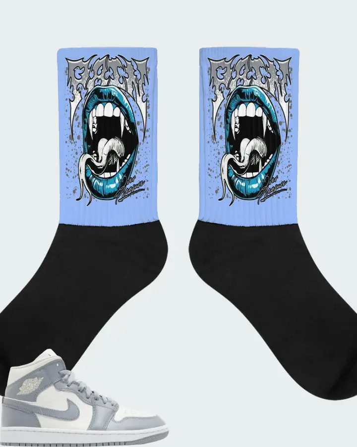 Air Jordan 1 Mid Stealth Matching Socks