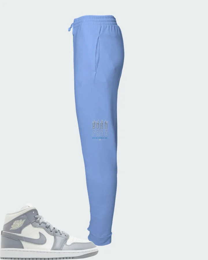 Air Jordan 1 Mid Stealth Matching Joggers