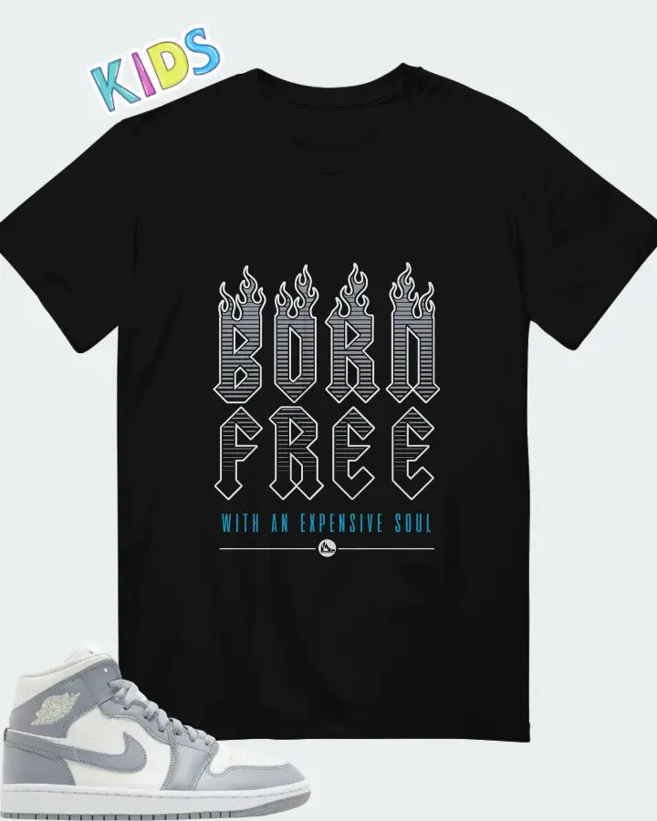 Air Jordan 1 Mid Stealth Matching Kid's T-Shirt