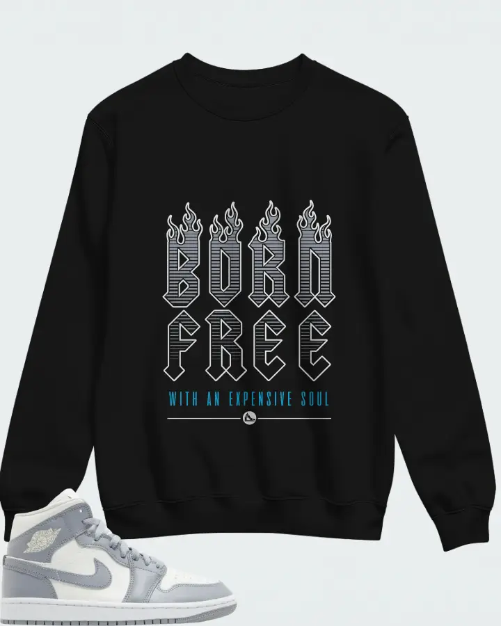 Air Jordan 1 Mid Stealth Matching Sweatshirt