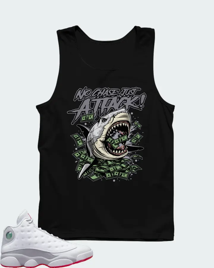Air Jordan 13 Retro White Wolf Grey Matching Tank Top