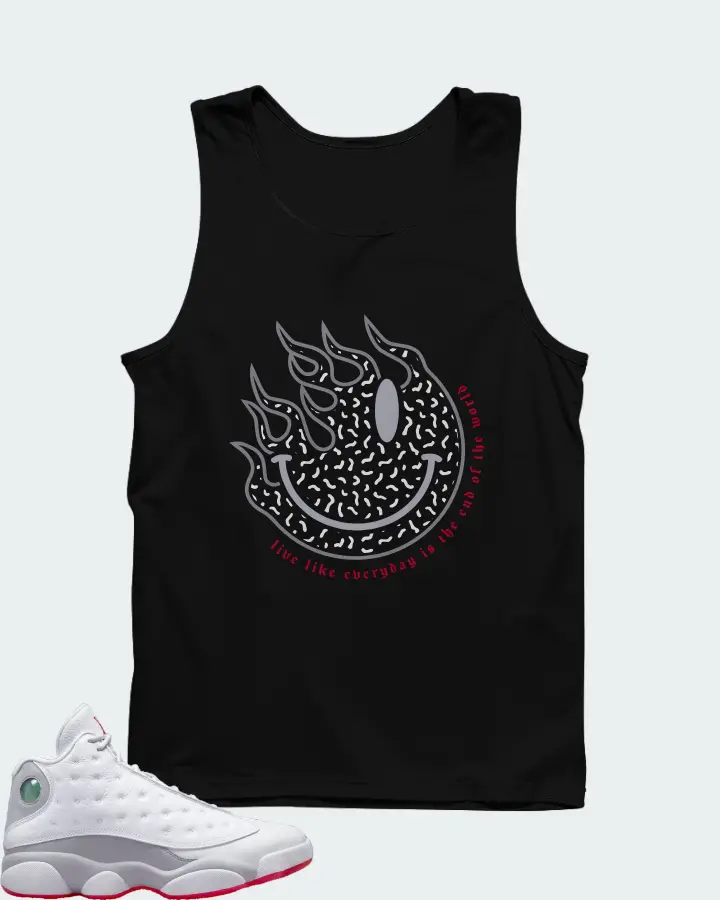 Air Jordan 13 Retro White Wolf Grey Matching Tank Top