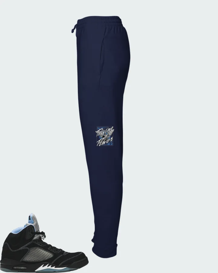 Air Jordan 5 Retro Black University Blue 2026 Matching Joggers