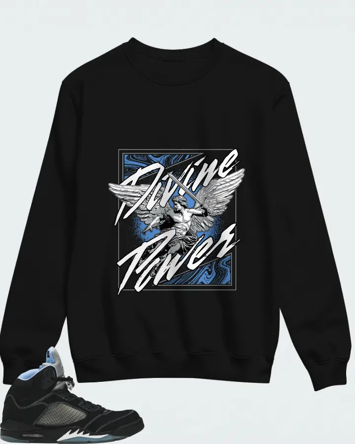 Air Jordan 5 Retro Black University Blue 2026 Matching Sweatshirt