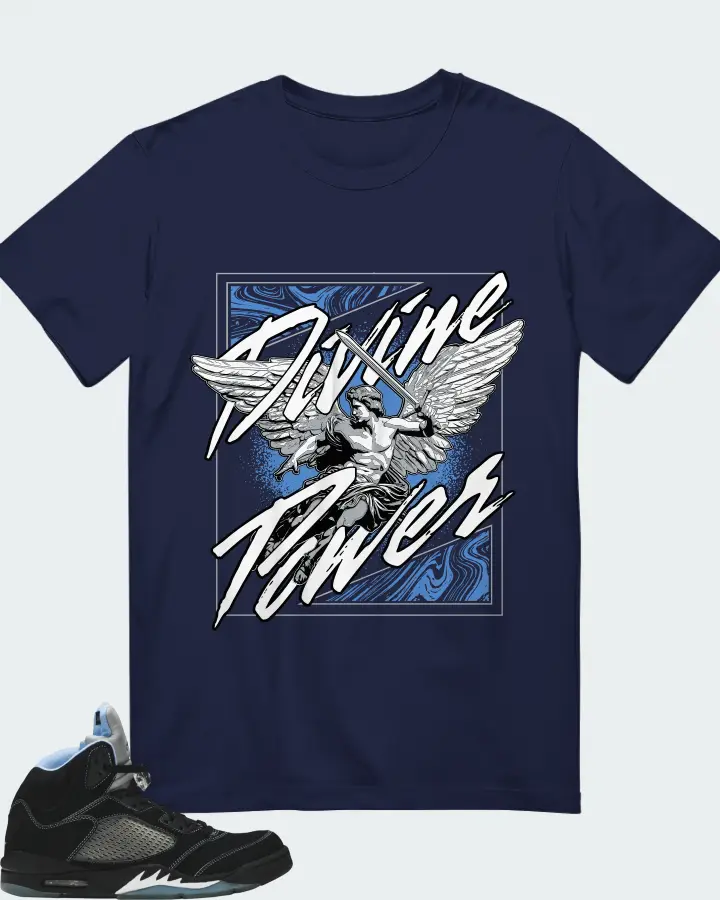 Air Jordan 5 Retro Black University Blue 2026 Matching T-Shirt