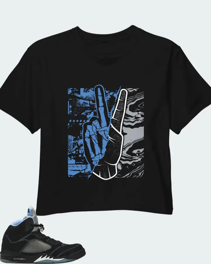 Air Jordan 5 Retro Black University Blue 2026 Matching Crop Top