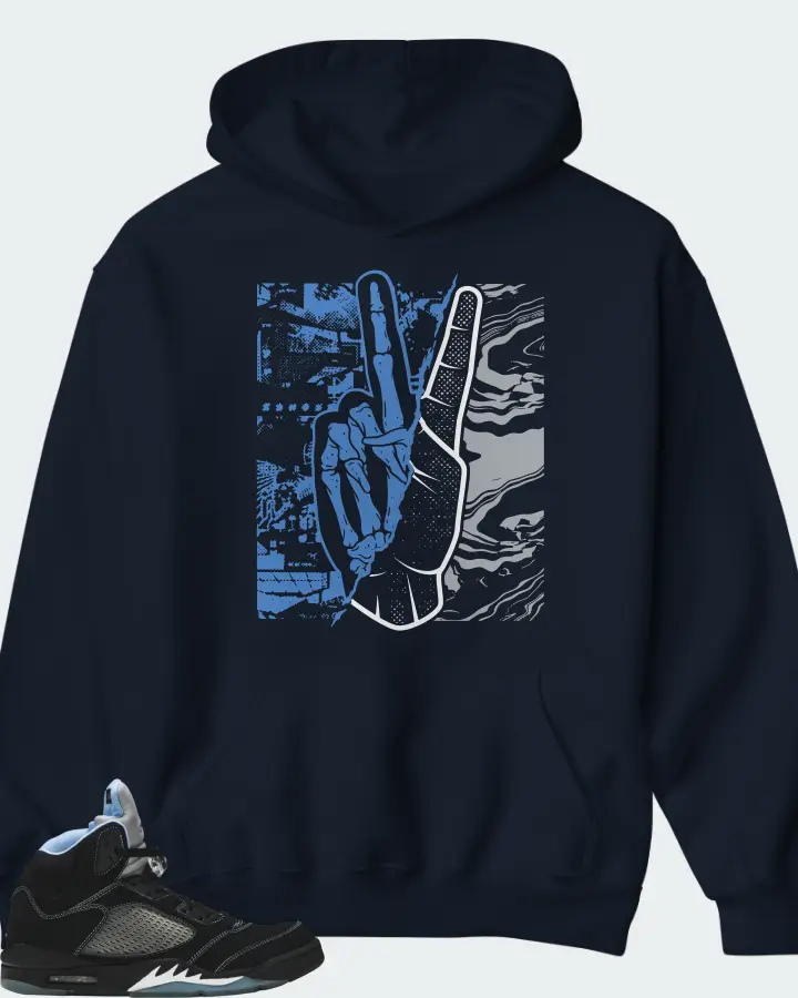 Air Jordan 5 Retro Black University Blue 2026 Matching Hoodie