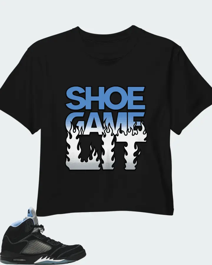 Air Jordan 5 Retro Black University Blue 2026 Matching Crop Top