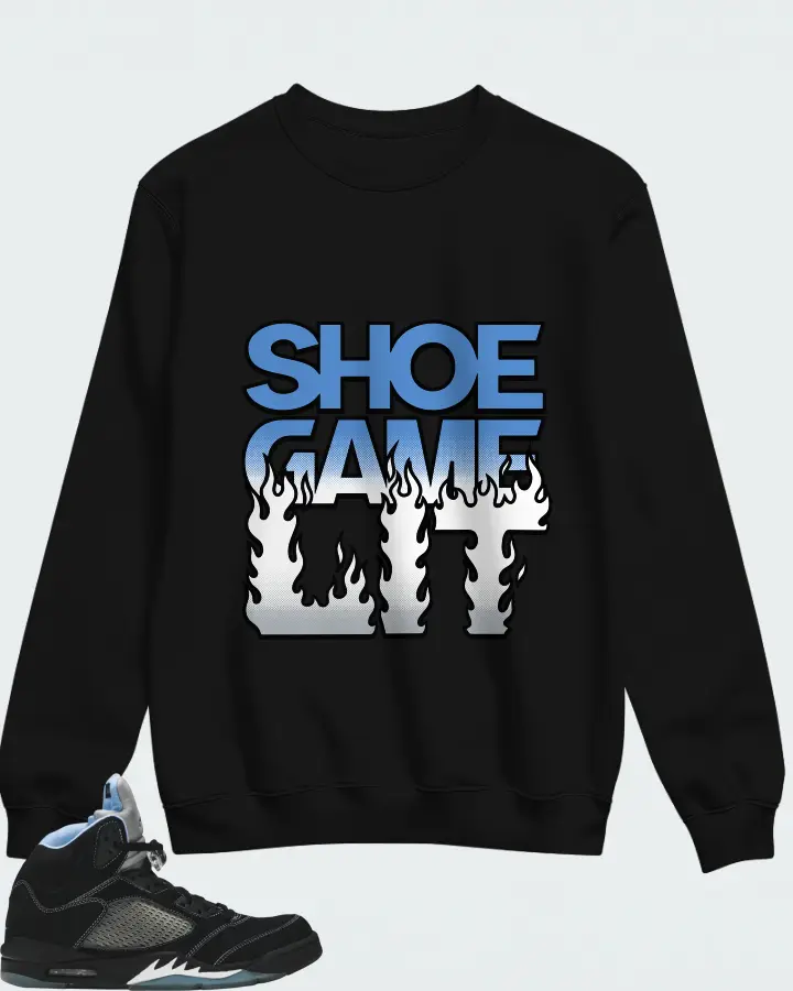 Air Jordan 5 Retro Black University Blue 2026 Matching Sweatshirt
