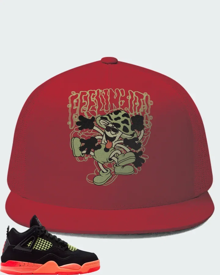 Air Jordan 4 Retro Black Infrared 23 Matching Hat