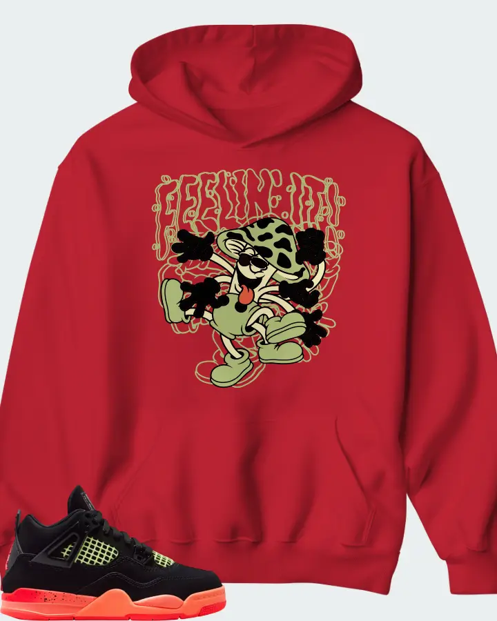 Air Jordan 4 Retro Black Infrared 23 Matching Hoodie