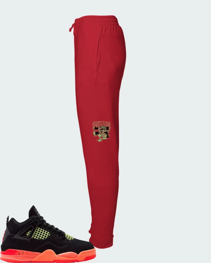 Air Jordan 4 Retro Black Infrared 23 Matching Joggers