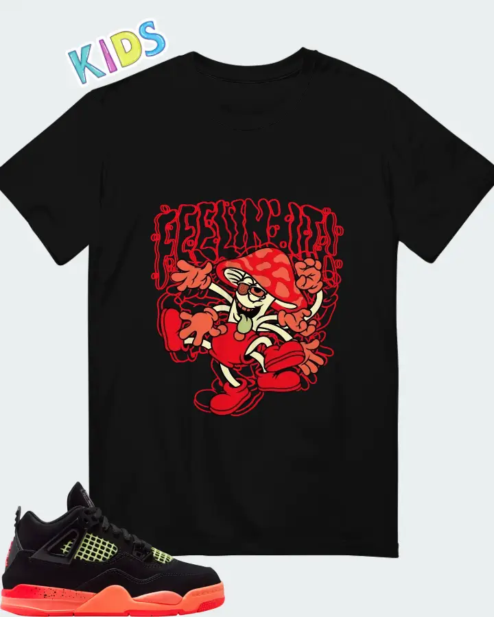 Air Jordan 4 Retro Black Infrared 23 Matching Kid's T-Shirt