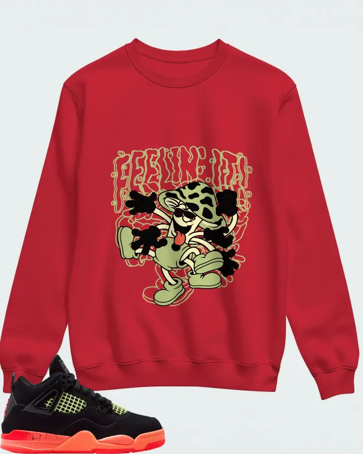 Air Jordan 4 Retro Black Infrared 23 Matching Sweatshirt