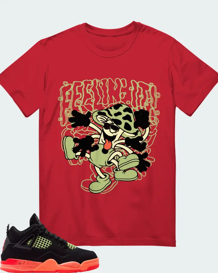 Air Jordan 4 Retro Black Infrared 23 Matching T-Shirt