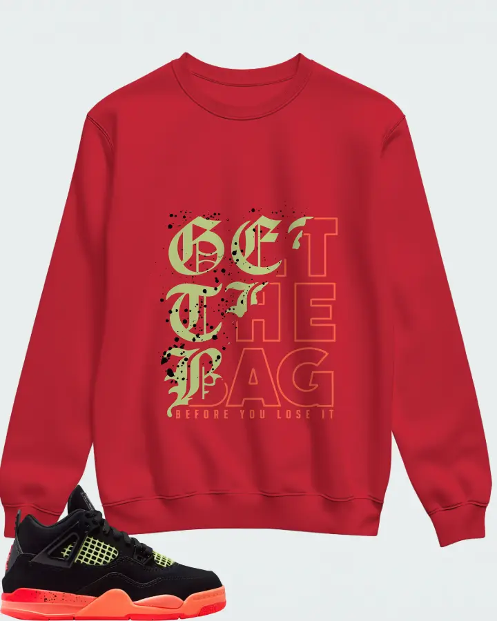 Air Jordan 4 Retro Black Infrared 23 Matching Sweatshirt