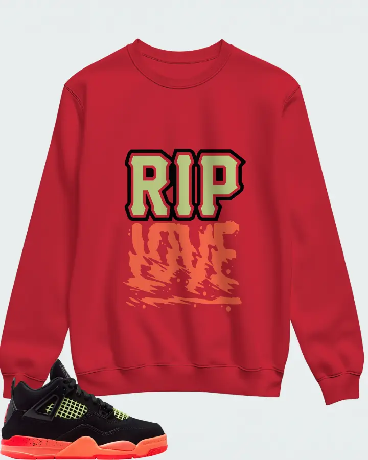 Air Jordan 4 Retro Black Infrared 23 Matching Sweatshirt