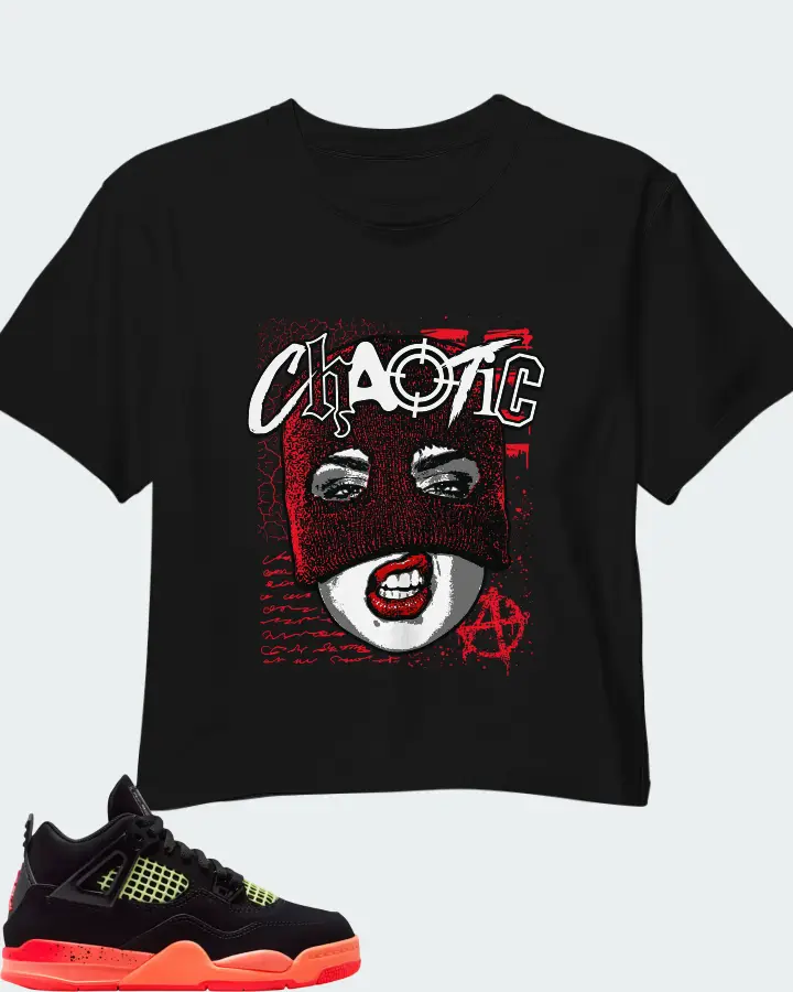 Air Jordan 4 Retro Black Infrared 23 Matching Crop Top