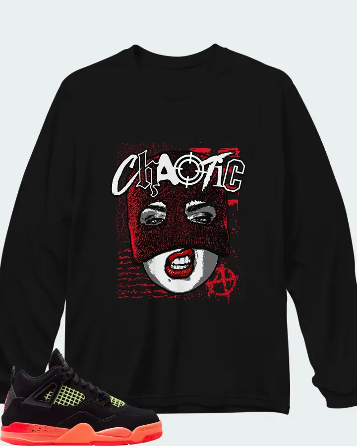 Air Jordan 4 Retro Black Infrared 23 Matching Long Sleeve T-Shirt
