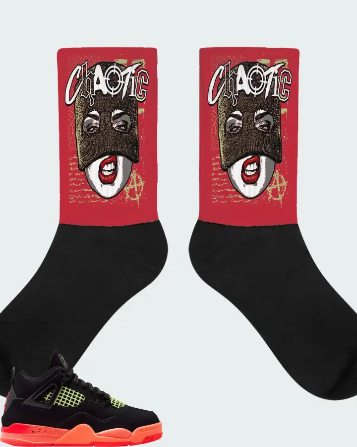 Air Jordan 4 Retro Black Infrared 23 Matching Socks