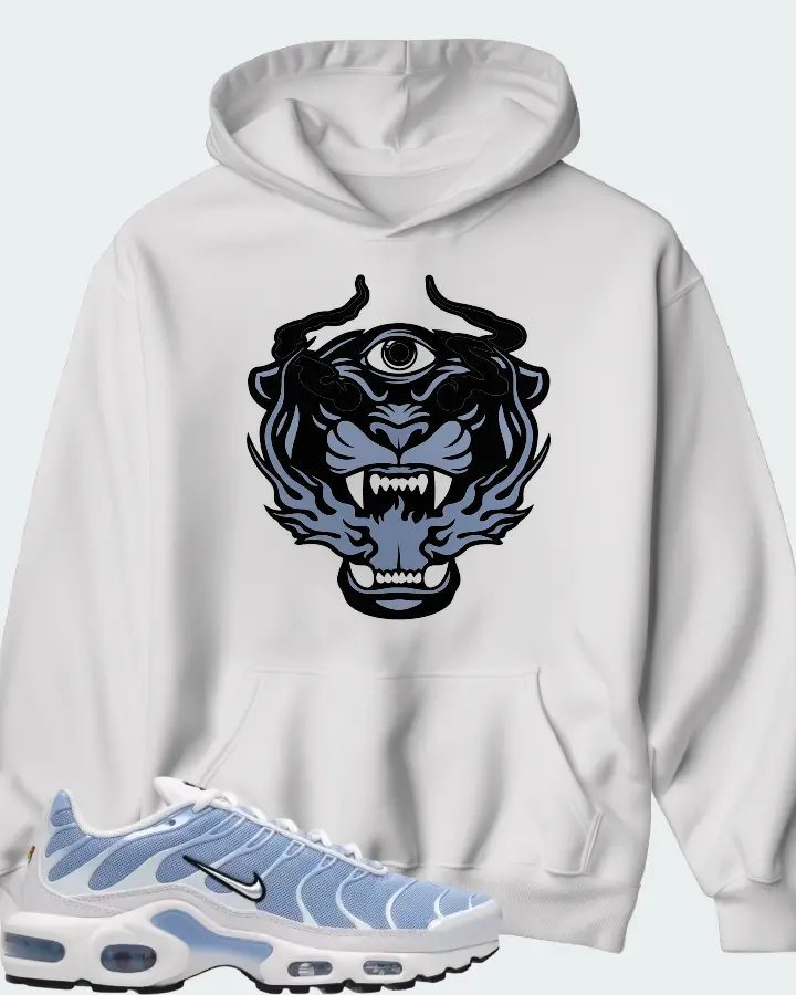 Nike Air Max Plus White Aluminum Metallic Silver Matching Hoodie