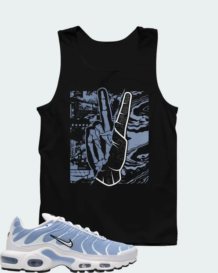 Nike Air Max Plus White Aluminum Metallic Silver Matching Tank Top