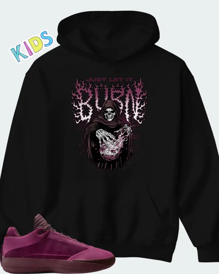 Air Jordan 40 EP Bordeaux Matching Kid's Hoodie