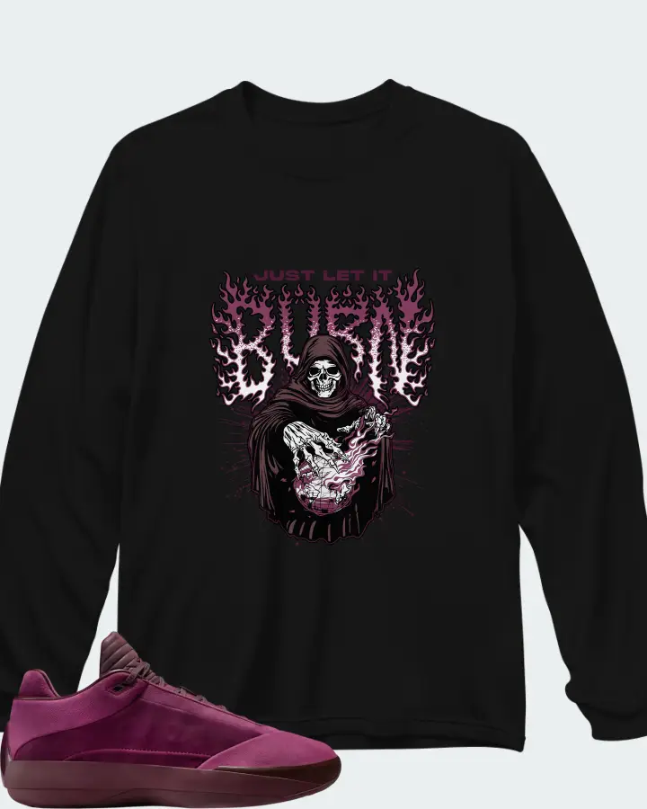 Air Jordan 40 EP Bordeaux Matching Long Sleeve T-Shirt