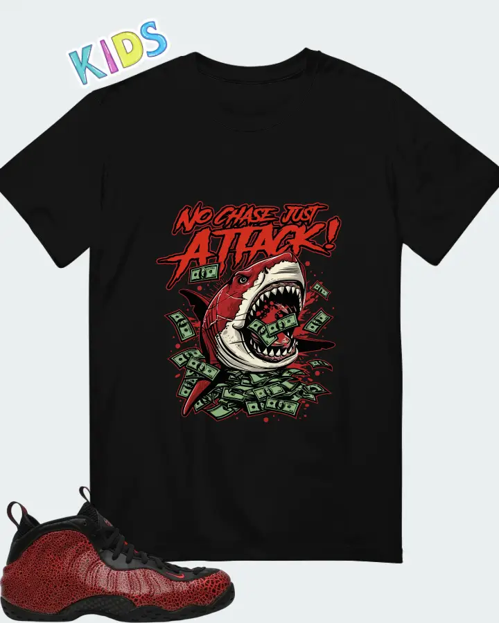 Nike Air Foamposite One Cracked Lava Matching Kid's T-Shirt