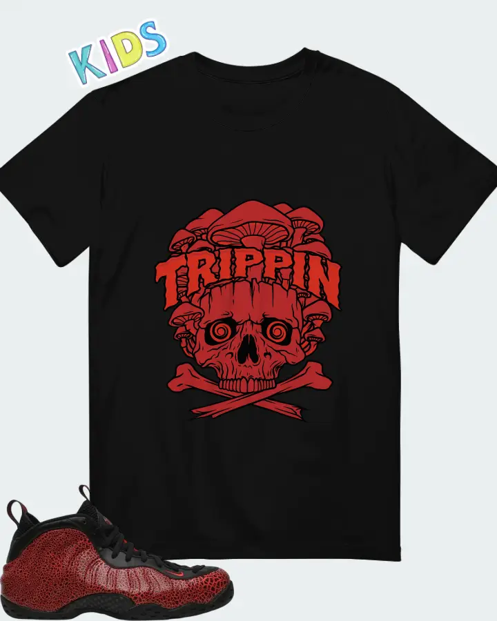 Nike Air Foamposite One Cracked Lava Matching Kid's T-Shirt