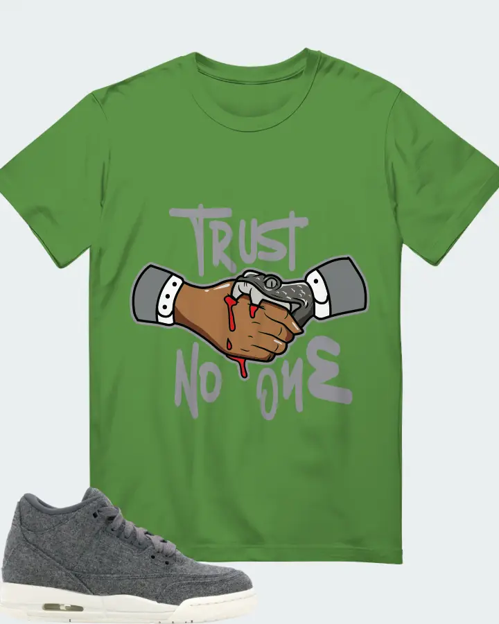 Jordan 3 Retro Sneaker Matching Leaf T-Shirt - Trust No One