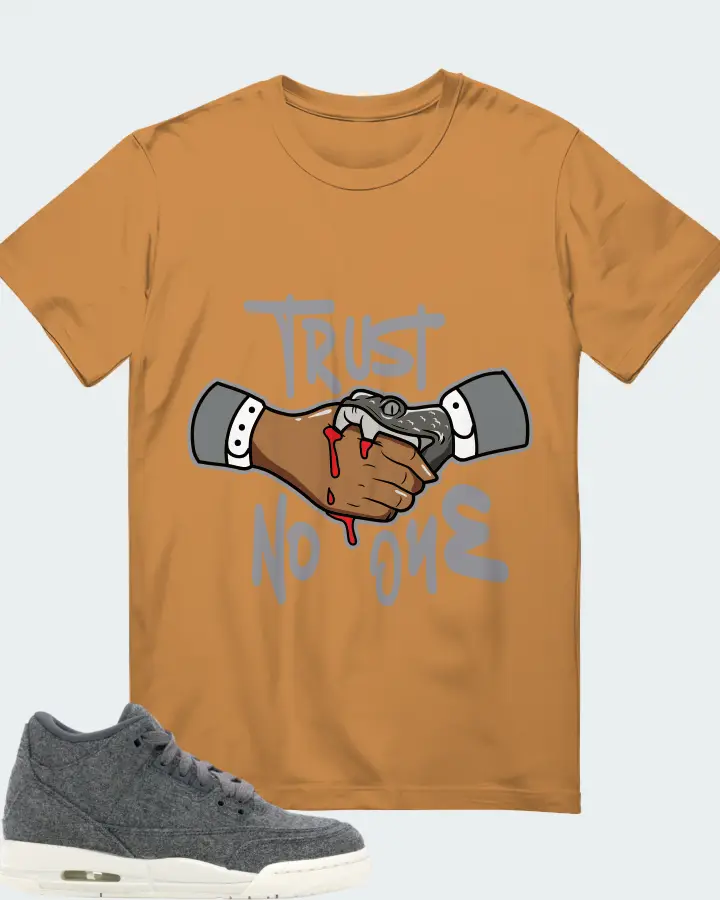 Jordan 3 Retro Sneaker Matching Toast T-Shirt - Trust No One