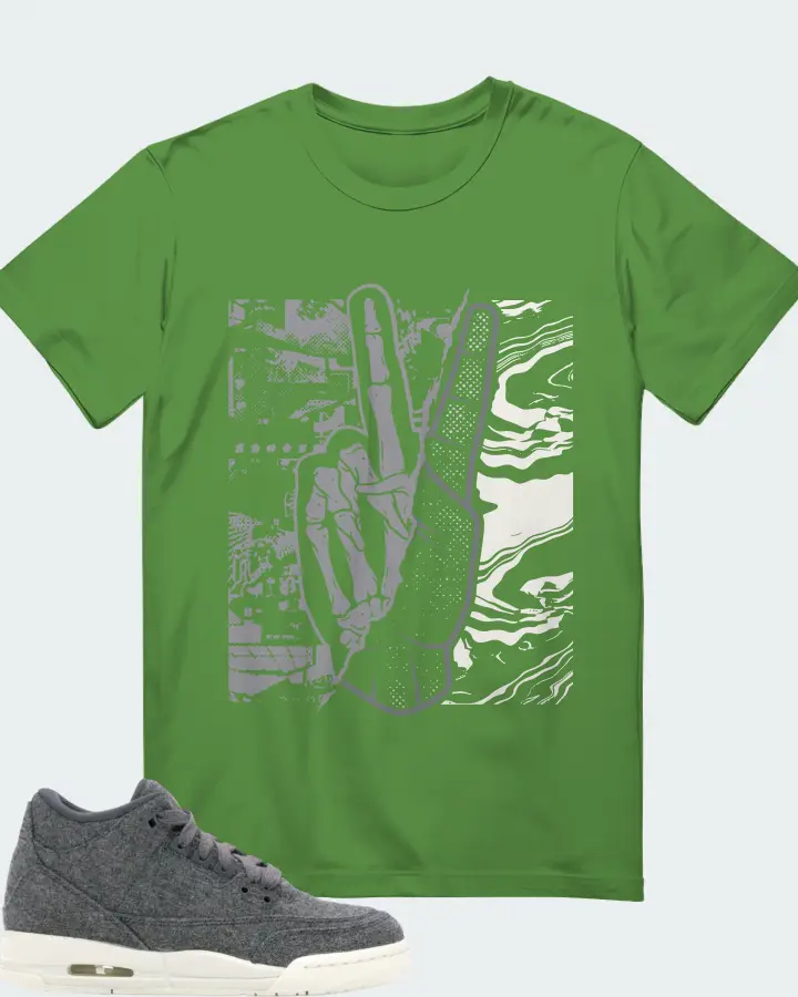 Jordan 3 Retro Sneaker Matching Leaf T-Shirt - Peace of mind