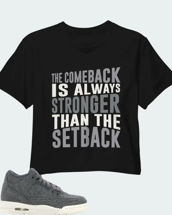 Jordan 3 Retro Sneaker Matching Black Crop Top - The Comeback
