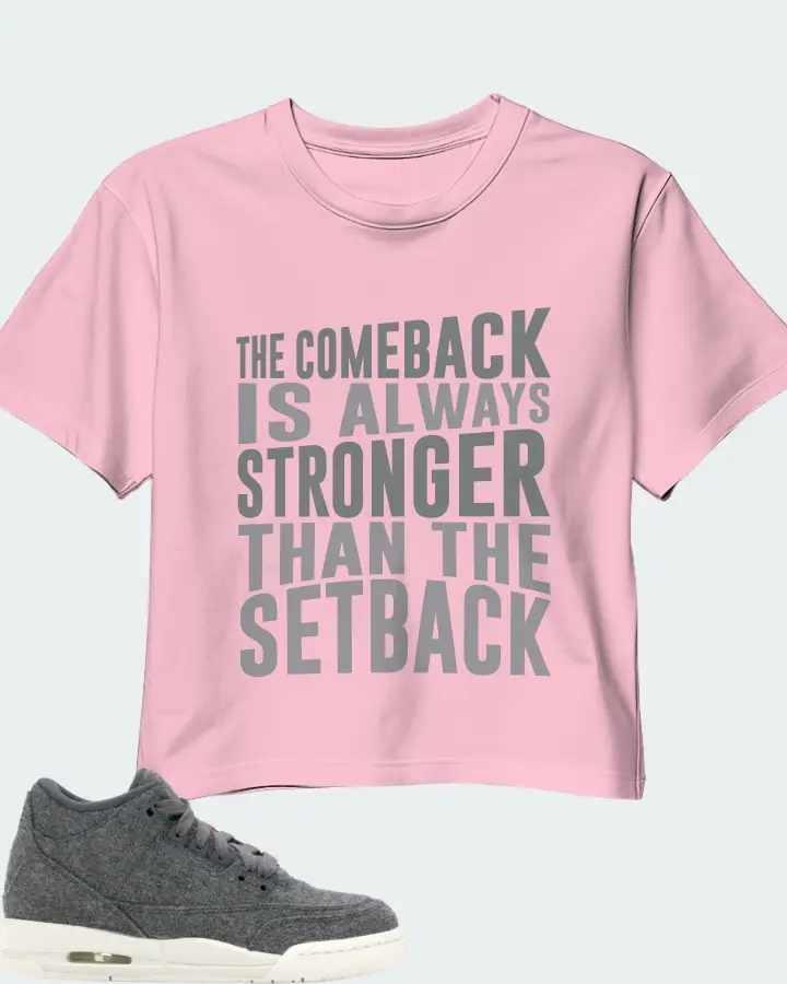 Jordan 3 Retro Sneaker Matching Pink Crop Top - The Comeback