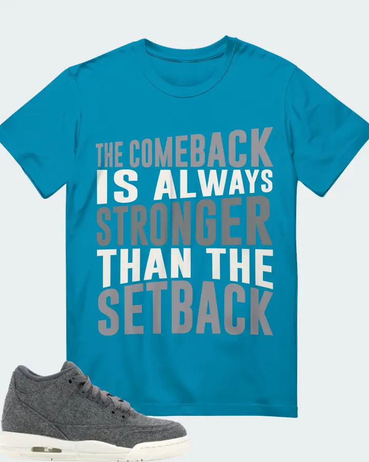 Jordan 3 Retro Sneaker Matching Aqua T-Shirt - The Comeback