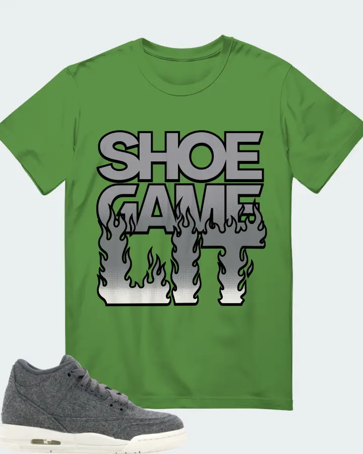 Jordan 3 Retro Sneaker Matching Leaf T-Shirt - Shoe Game Lit Refreshed