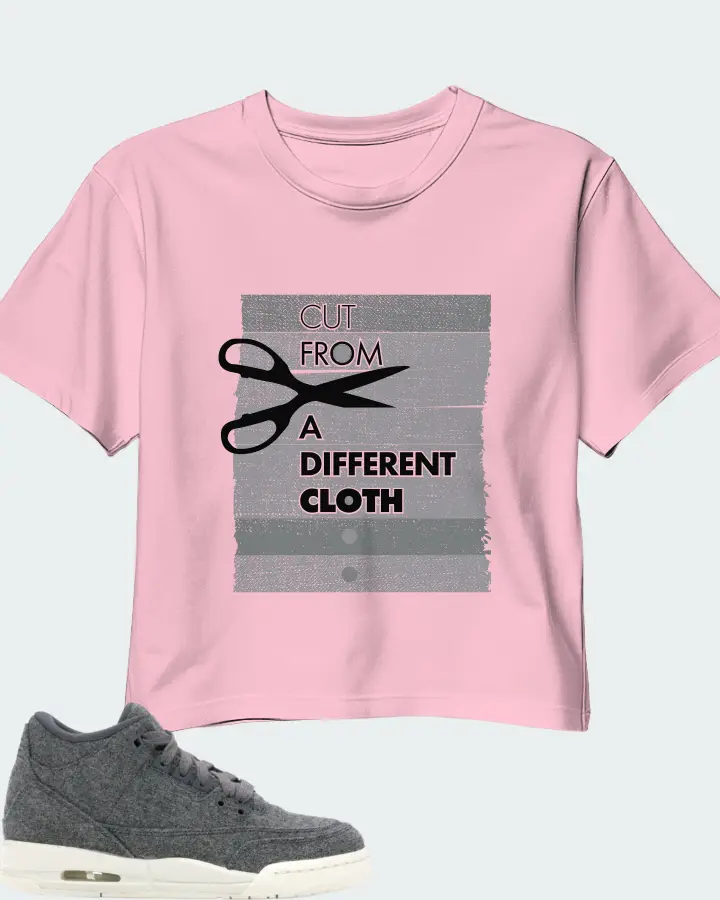 Jordan 3 Retro Sneaker Matching Pink Crop Top - Cut From a Different Cloth