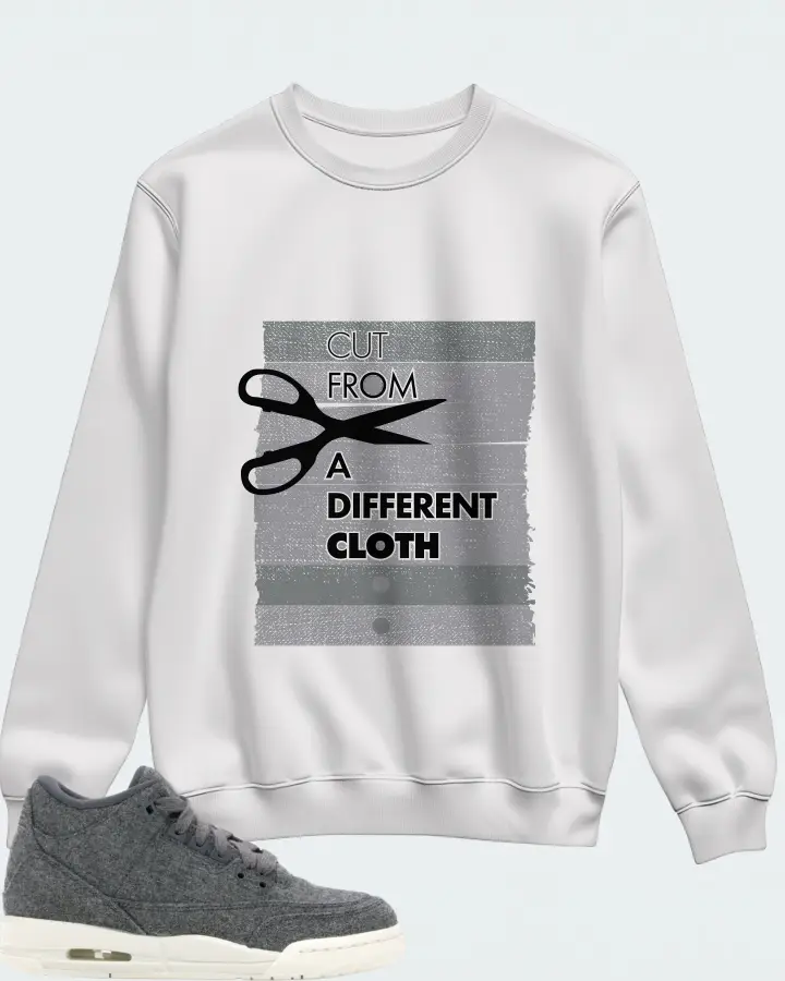 Jordan 3 Retro Sneaker Matching White Sweatshirt - Cut From a Different Cloth