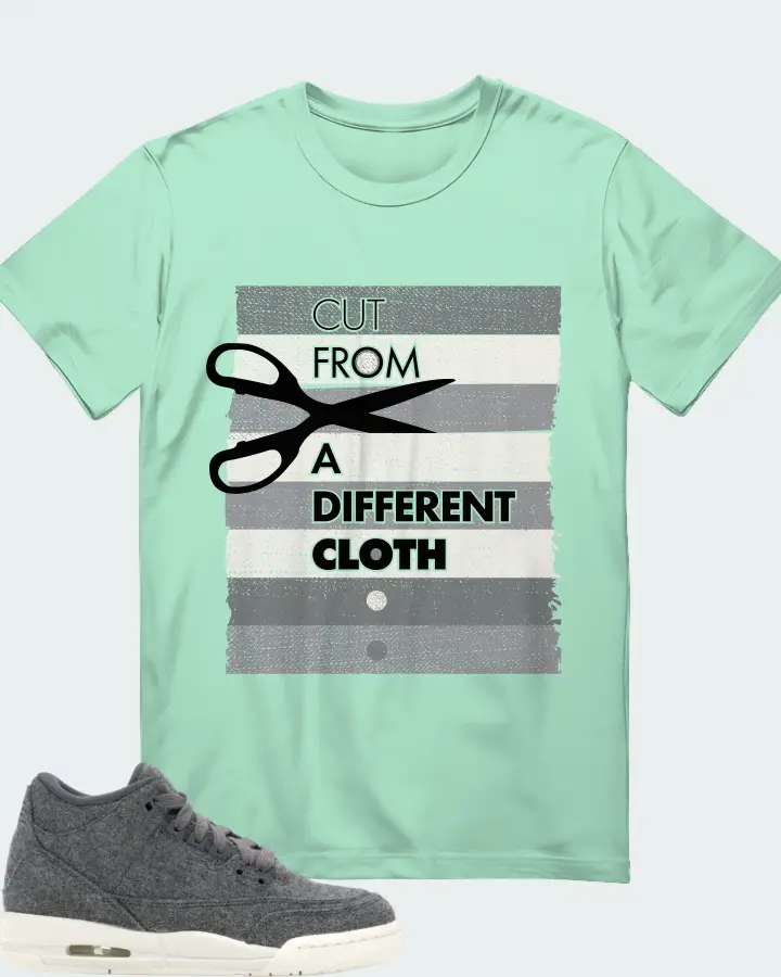 Jordan 3 Retro Sneaker Matching Mint T-Shirt - Cut From a Different Cloth