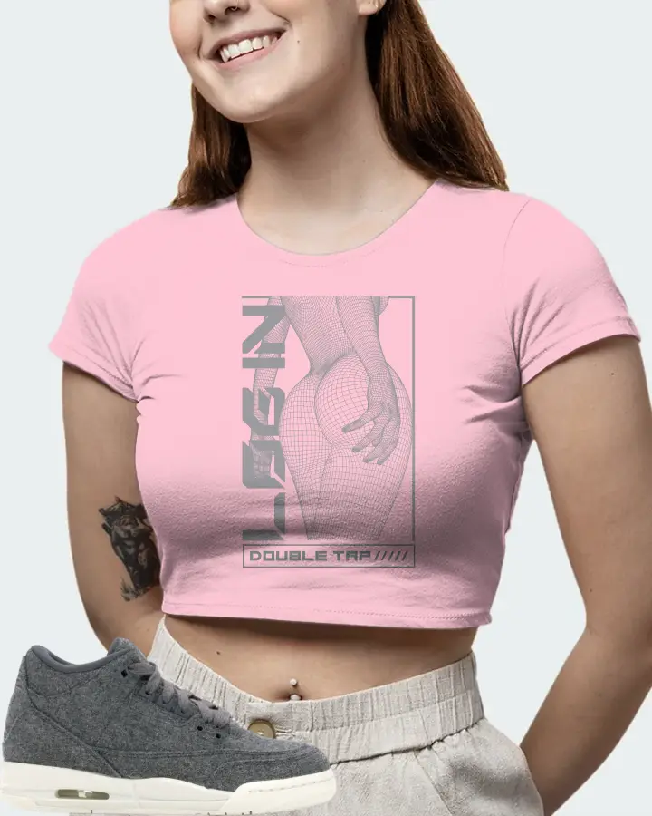 Jordan 3 Retro Sneaker Matching Pink Crop Top (LOGIN) - View 6